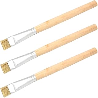 3 Pieces Wooden Handle Brush Hard Brush Computer Keyboard Cleaning Brush Multi-Purpose Cleaning Brush Motherboard Hard Cleaning Tools for Keyboards Motherboard, 5 Inches