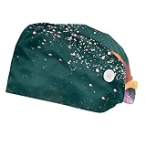 ♛Duradero y ampliamente utilizado: es ampliamente utilizado en nuestra vida diaria. El juego de 2 gorras de trabajo es conveniente para cambiar y lavar a diario. Tapones bouffant reutilizables, lavar a mano o a máquina en agua a temperatura ambiente, secar, pero no usar blanqueador.