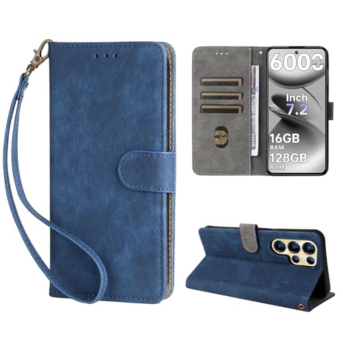 OUKITEL C68 �p �P�[�X �蒠�^ �X�}�z�P�[�X ���� PU���U�[ �g�уJ�o�[ YANMONGI ���z�^ �n���h�X�g���b�v�t �y�� ���^ �ϏՌ� �ϖ��C �S�ʕی� ��G��ǂ� ���藎���ɂ��� �w��h�~ �}�O�l�b���J�[�h���[ �X�^���h�@�\ (�u���[