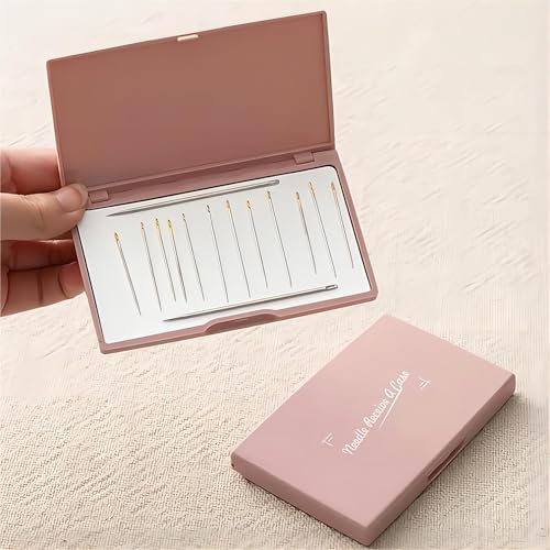 Image of Magnetic Needle Storage Case, Portable Knitting Pin Holder, Magnetic Manual DIY Sewing Stitching Pin Organizer Box (Green)