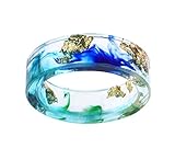 Ein feiner Harzring mit Pailletten handgefertig.