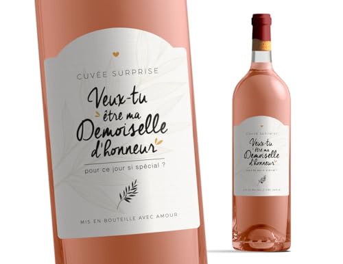 Manahia - Étiquette bouteille Demoiselle d'honneur - Demande amie pour Mariage - Vin, Champagne, Biere, Annonce mariage - Cadeau Surprise EVJF – vue 7