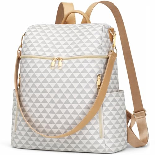Image of Backpack Purse for Women | Women's Stylish Geometric Triangle Backpack | Convertible Shoulder Bag, Multi-Compartment, Spacious & Durable, Perfect for College, Work, Travel