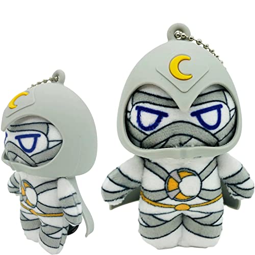 BOBT Moon Knight Plüsch, 9cm Filmfigur Plüschtier SchlüSselanhänger, Moon Knight Spielzeug, Schlüsselbund Anhänger, Moon Knight Figur, Plüschtieranhänger mit SchlüSselring Cover