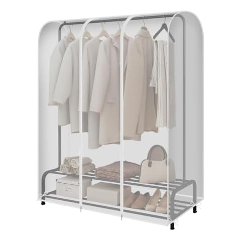 GQC PEVA Dustproof Clothes Rail Cover Cover