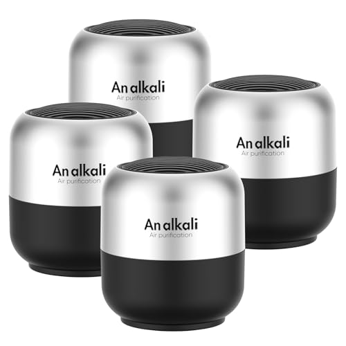 Image of Fridge Deodorizer – 4 Pack Refrigerator Odor Eliminator, Lasts 10 Years, Chemical-Free Fresh Odor Eliminator Kit, More Effective Than Baking Soda, for Kitchen Appliances, Closet, Car, Pet Areas-Black