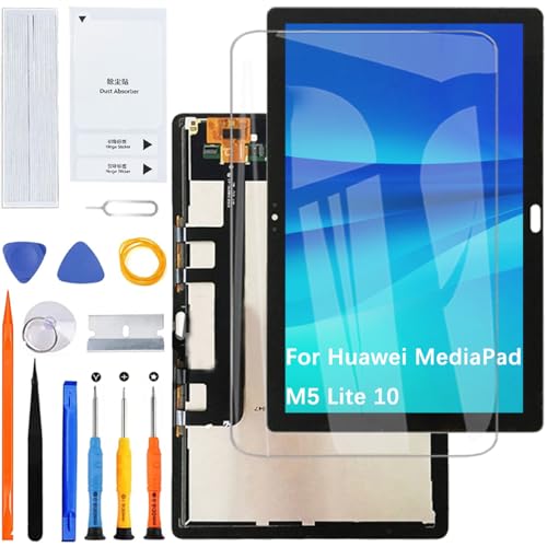 Pantalla de pantalla para Huawei MediaPad M5 Lite 10 BAH2-W19 BAH2-L09 LCD Pantalla LCD Reemplazo Kit de Reparación (Negro)