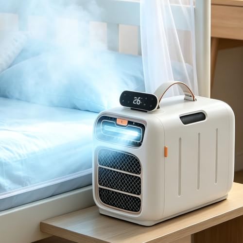 Camping-Klimaanlage, 24-Stunden-Timer, mit Kühlung, Heizung und Luftentfeuchter, einstellbare Temperatur, ideal for Räume mit einer Fläche von 13 m²