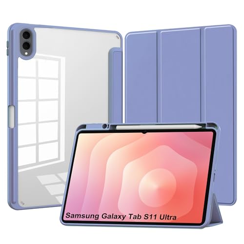 Étui violet Galaxy Tab S11 Ultra pour travailler et lire en toute sécurité