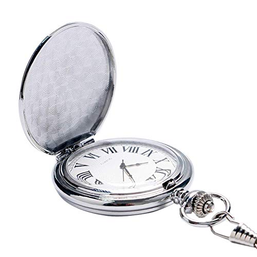 Zmurud Pocket Watch, Silver Smooth Full Hunter Pocket Watch Men's S #TOP5