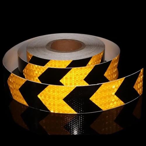 Faixa Refletiva Segurança 25 Metros Seta Amarelo Fluorescente Transito Caminhao Estrada Anti Acident