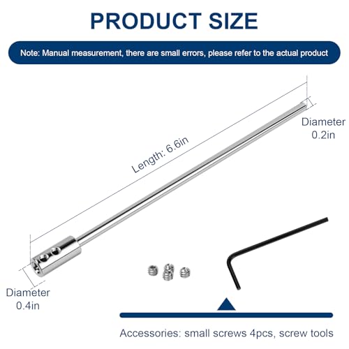 Extension Rod for Bathroom Pop-Up Vertical or Horizontal Rods, 6.64 Inch Pop Up Drain Extension Rod for Bathroom Sink Drain Assembly, Chrome Plated - Thumbnail 2