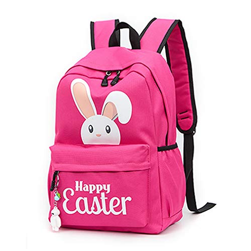 VHVCX Couples Student Backpack Shoulder Bag Casual Female High School Students Bag, Pink Cover