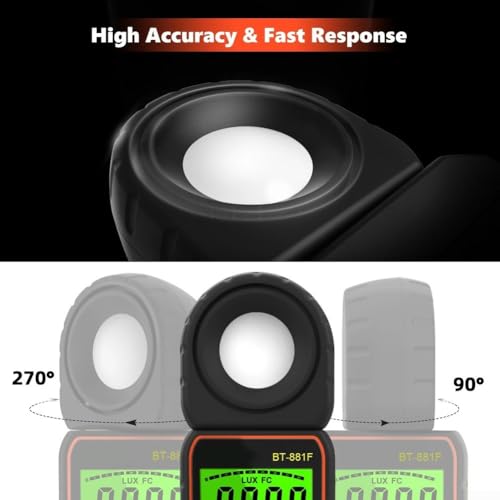 Luxmeter 400000 con sensor de temperatura integrado para mediciones en laboratorios 4