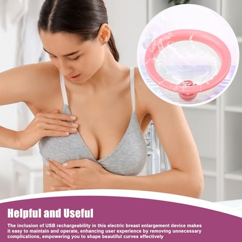 GTFYUDGH Massage Poitrine Électrique,Appareil Rechargeable d'Augmentation Mammaire - Appareil de Fermeté Poitrine à Ventouses Électriques pour Femme Fille Amie Épouse Partenaire – vue 2