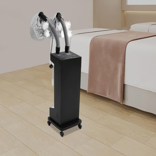 Image of Professional Nano Hair Steamer, 650W Multi-Function Micro-Mist Hair Steamer with Universal Wheel 2 Vaporizing Caps for Deep Care Hair Repair Salon Spa