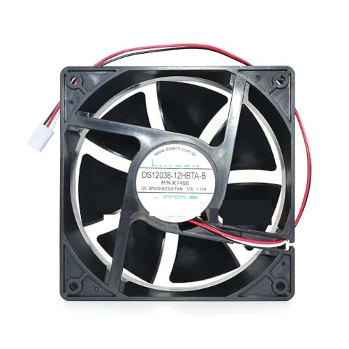 Ventilador DS12038-12HBTA-B de 12cm y 12V para fuente de alimentación