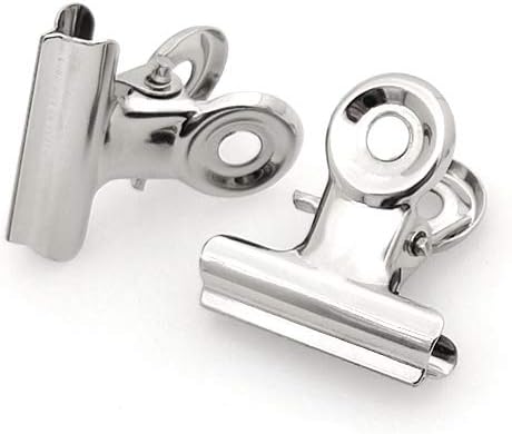 Small Metal Paper Clips Silver, 100 Pcs Mini Bull Hinge Clips Strong Grip Clamps for Photo Picture, Food Bags, Art Crafts, Office School (22mm)