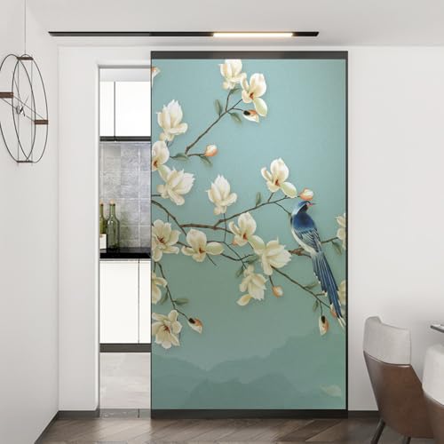 Vinilo decorativo para ventana 50x100 cm con patrón floral miniatura 2