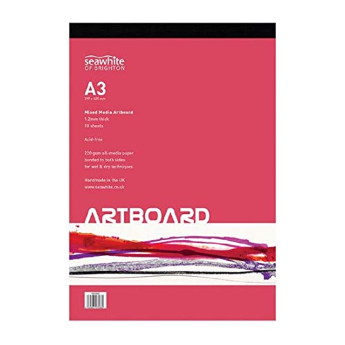 Papier pour mixed media Seawhite A3 220g blanc sans acide haut de gamme