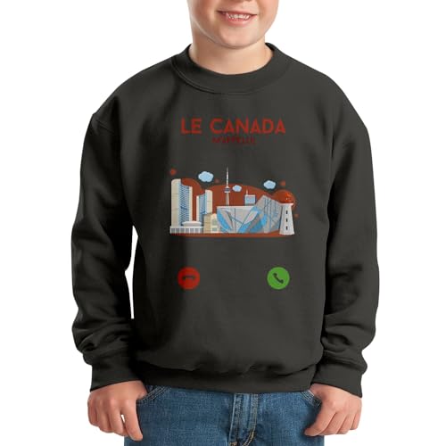 Sweat Canada enfant pull chaud idéal pour le camping en famille et école