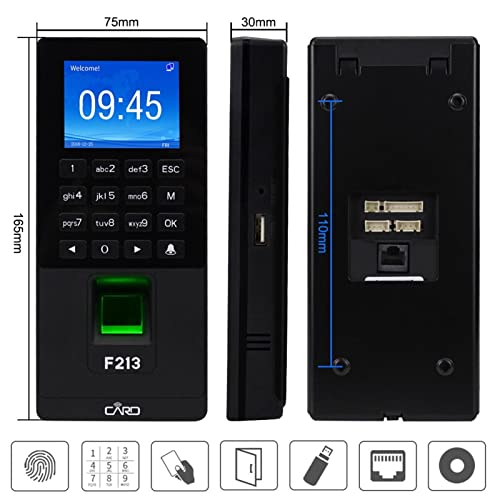 Fácil de confi control biométrico de huellas dactilares y máquina de asistencia TCP/IP 5