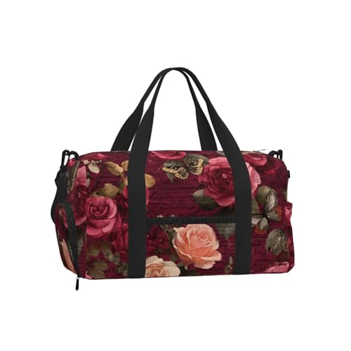 Sac de sport compartiment chaussures étanche Mexpekil grand sac de voyage rose