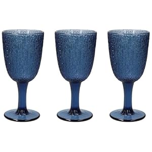 DAVOR – SET 3 GOBLETS BLUE