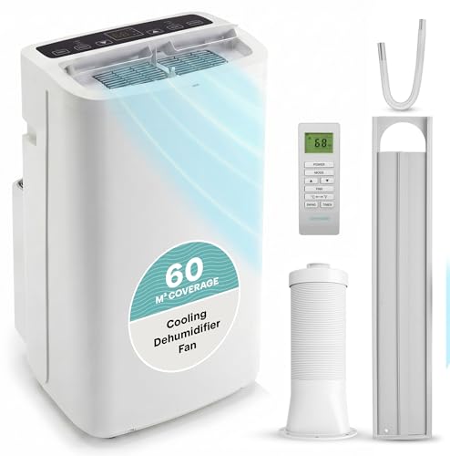SereneLife Portable Air Conditioner 14000 BTU Air Conditioning Unit 3 in 1 Portable AC with Dehumidifier Follow Me Function Window Kit & Remote Control
