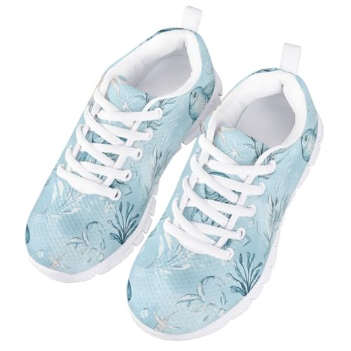 MARSVOVO Summer Fall Kids Running Shoes Girls Comfy Walking Sneakers Mesh Breathable Trendy Print Non Slip Sport Footwear