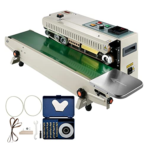 Continuous Bag Band Sealing Machine Horizontal Band Sealer FR900K Soild Ink Automatic Expanded Food Plastic Bag Sealer