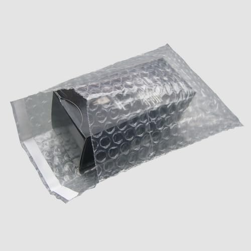 XSY Selbstklebend Luftpolsterbeutel 100 Stück 6.5 x 8+2cm Transparente Luftpolsterfolienbeutel Verpackt Polsterbeutel Schutzbeutel Plastik Taschen