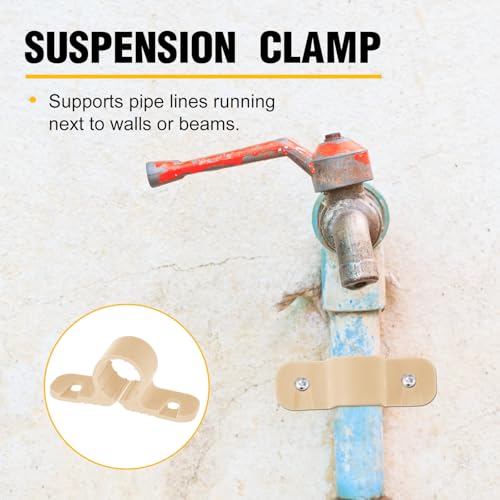 Image of Briwooody 50 Pack 1 /2 Inch Skin Color Pipe Supports Suspension Clamp Pipe Clamps Pex Clamps for Pex, Copper, Cpvc