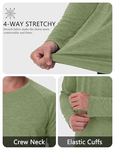 MAGCOMSEN Men's Long Sleeve Shirts UPF 50+ Sun Protection Dry Fit Shirts Athletic Fishing Hiking Workout Rash Guard4