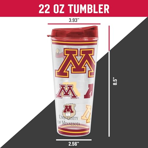 Image of Rico Industries NCAA College Double Wall Mayhem 16oz Or 20oz Tritan Tumbler W Lid