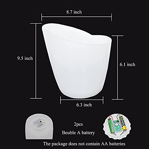 6Pcs Led Ice Bucket - Portable Colorful Gradient Ice Bucket 5 Liter,Great For Home Bar, Chilling Beer, Champagne And Wine,Pack Of 6 Pcs (Lemon-6Pcs) #TOP6