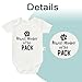 New Member of the Pack Bodysuits, Newborn Coming Soon Announcement, Gender Neutral Baby Fashion Clothing, Toddler Short-Sleeve Outfits (White, 3-6 Month)