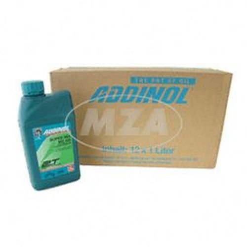 ADDINOL MZ405 SUPER MIX, 12x 1,0L Dose - 2-Takt-Motorenöl, rot gefärbt, mineralisch, Mischöl.
