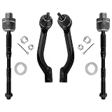BOXI 4pcs Front Inner Outer Tie Rod End Links Fit for Nissan Rogue 2008 2009 2010 2011 2012 2013 / for Nissan...