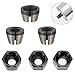 TorSor 3 Set Wood Router Collet Adapter with Nuts Kit Replacement Collet Chuck Clamping Adapters for Flush Trim Router Bit Set 6mm 6.35mm 8mm Shank Woodwork Tools Electric Fixed-Base Trim Router
