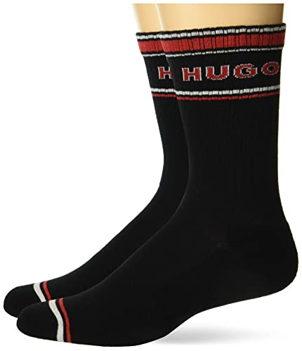 Chaussettes HUGO homme coton style universitaire lot de 2 paires de mi-bas tendance