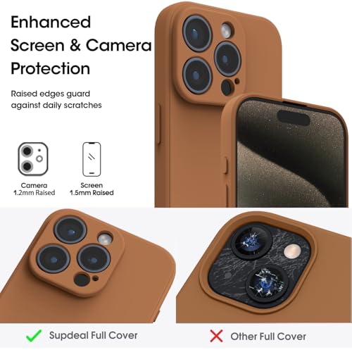 Andwing For iPhone 15 Pro Case,Silicone Case Soft Ultra For iPhone 15 Pro Phone Case Slim Protective Shockproof Cover Scratch-Resistant Microfiber Lining - Image 2