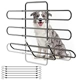 Hlplenn Adjustable Metal Dog Car Barrier, Universal Pet Divider with Steel Frame for SUV Truck Sedan & MPV, Car Dog Barrier & Back Seat Cargo Gate, Movable Panel Fits Seat Recline