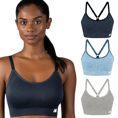 New Balance 3 Pack Sports Bra, Sostén Deportivo, Ladies Core Cami, Yoga Workout