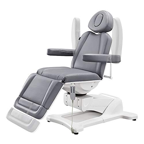 Beauty Full Electrical 4 Motor Podiatry Chair Facial Massage Dental Aesthetic Reclining Chair All Purpose Bed - Pavo -Grey #TOP7