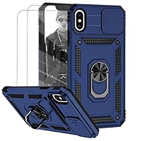 for iPhone X & XS Case Includes 2 Tempered Protective Films