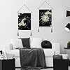 Betylifoy Confezione da 2 Arazzi da Parete con Luna e Sole con Nappe Tarocchi Neri Arazzo da Appendere a Parete Decorazione da Parete per Camera da Letto con Nuvole di Stelle della Boemia (Sole) #5
