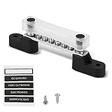 Bus Bar,12-48V 100A 6 Positions Universal Electric Junction Block Electric Terminal Junction Terminal