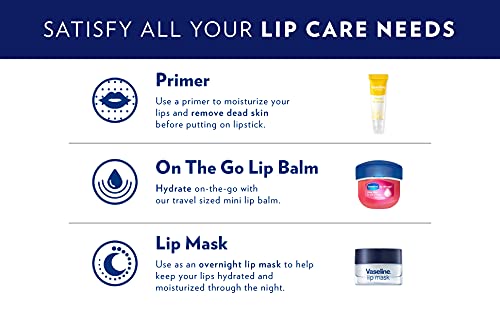 Miniatura 4 de Vaseline Lip Therapy Lip Balm Mini, labios rosados  Reparación de labios en un recipiente para labios agrietados y secos  Tamaño de viaje 0.25 onzas