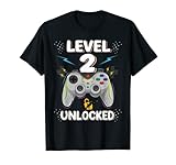 Photo Gallery livello 2 video gioco sbloccato 2 ° compleanno giocatore regalo ragazzi maglietta Photo Gallery livello 2 video gioco sbloccato 2 ° compleanno giocatore regalo ragazzi maglietta